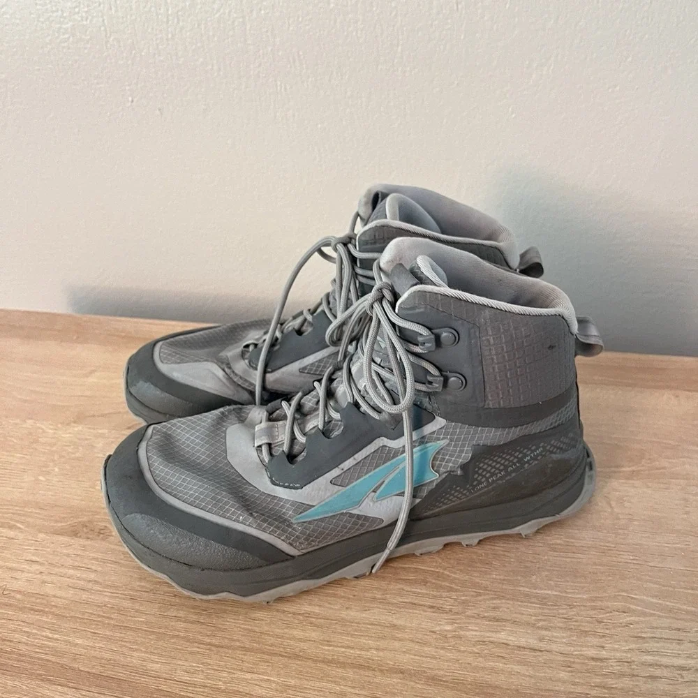 Altra Line Peak Hiking Shoes Mid High Boots 8.5 AL0A4VRA231 Grey Hiking Outdoor